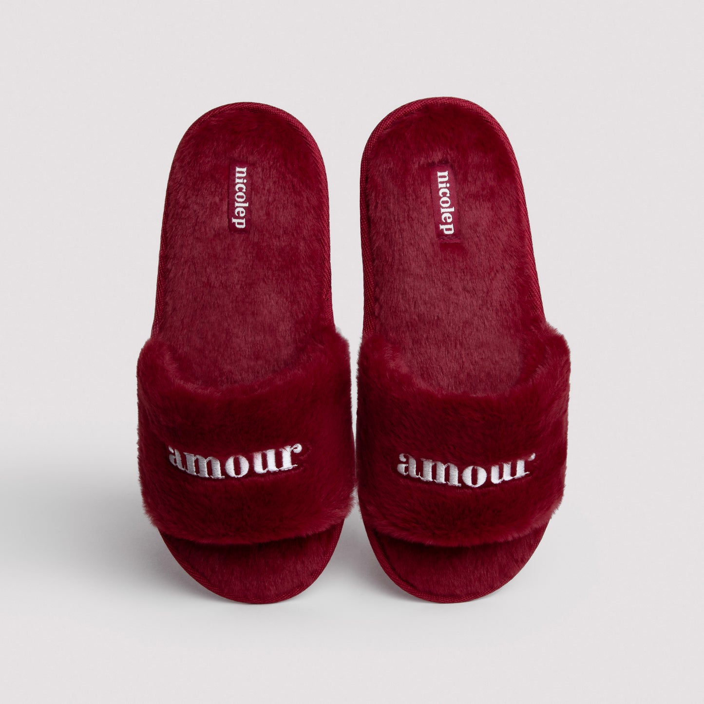 Fluffy Slippers - Bordeaux