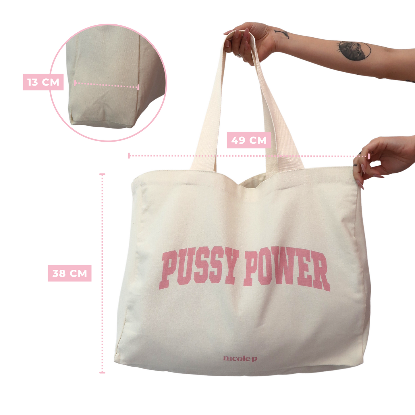 Tote Bag - Pink College BIG