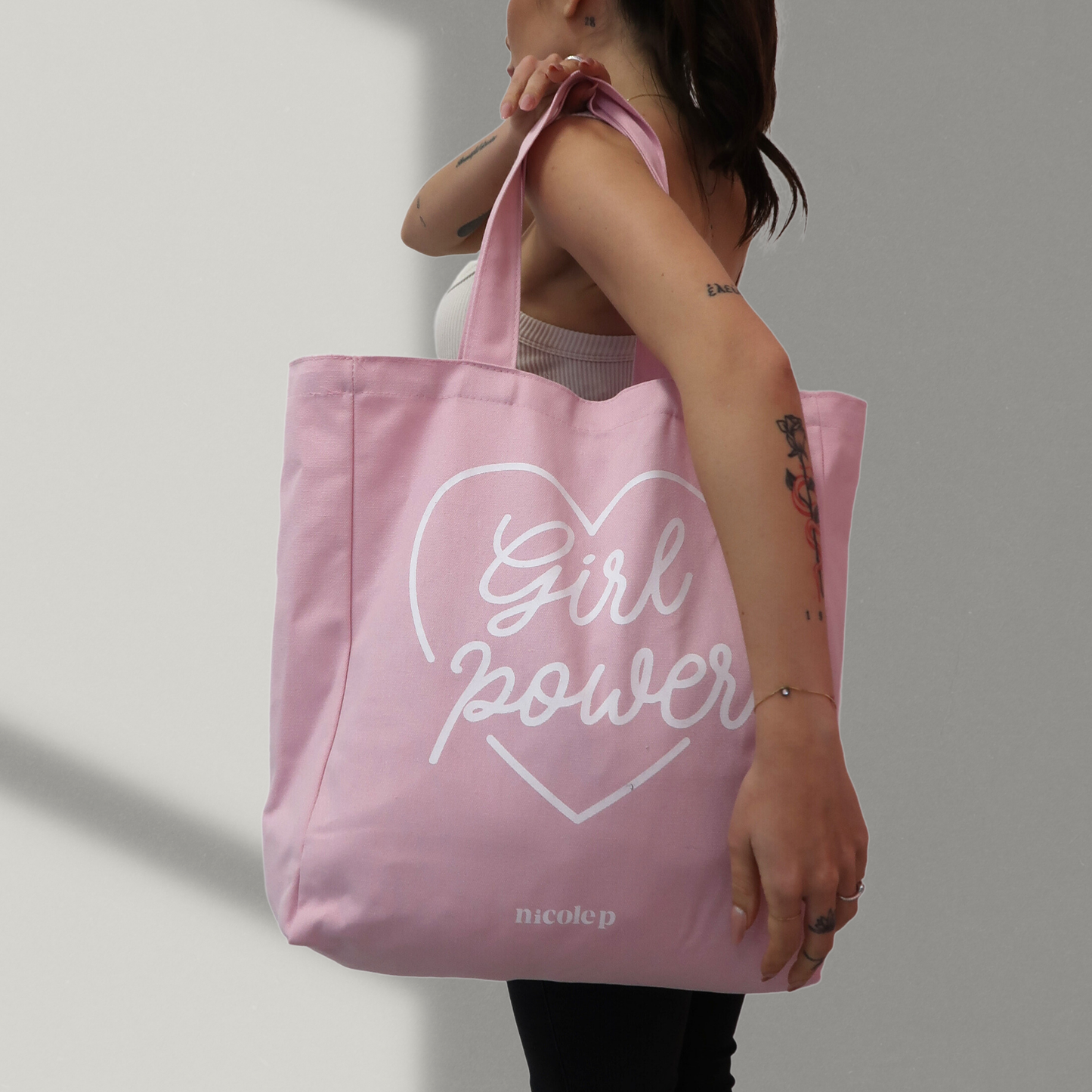Tote Bag - Pink Heart SMALL