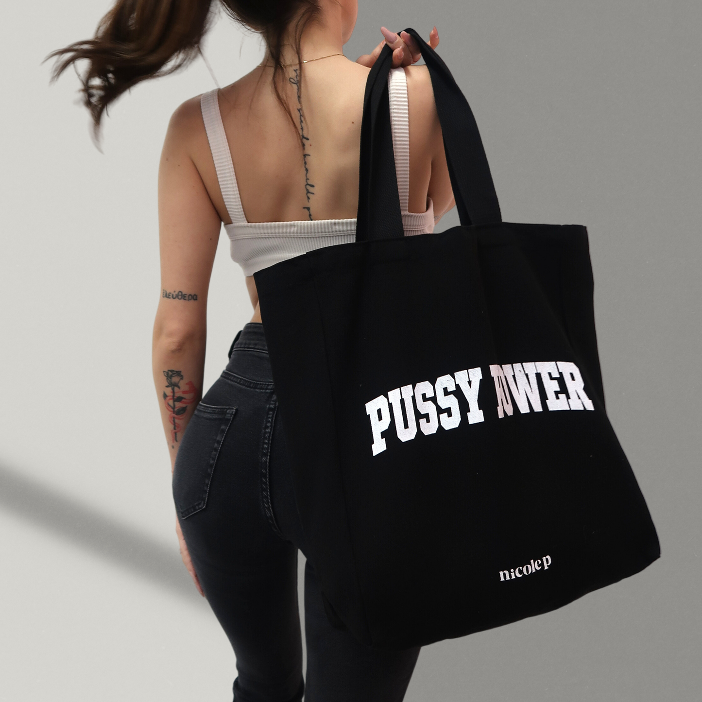 Tote Bag - Black College SMALL