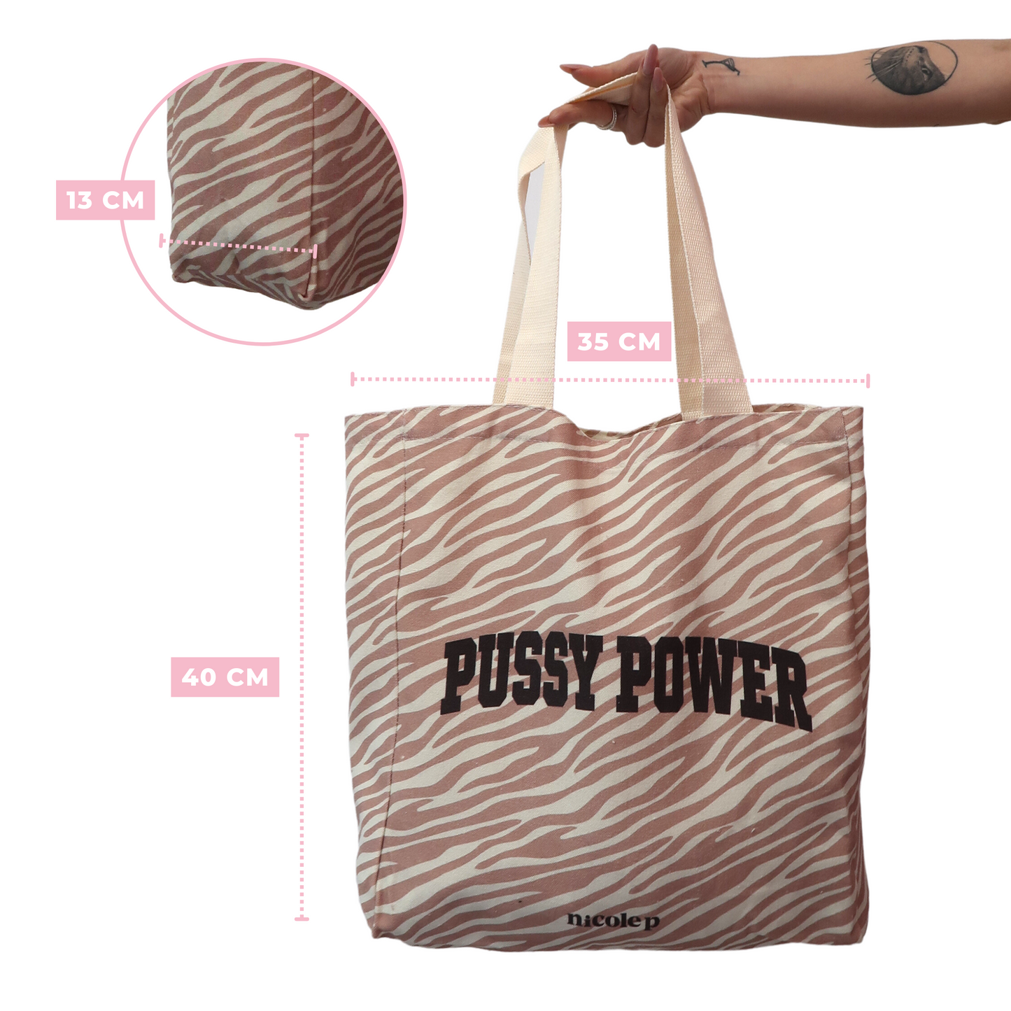 Tote Bag - Zebra College SMALL