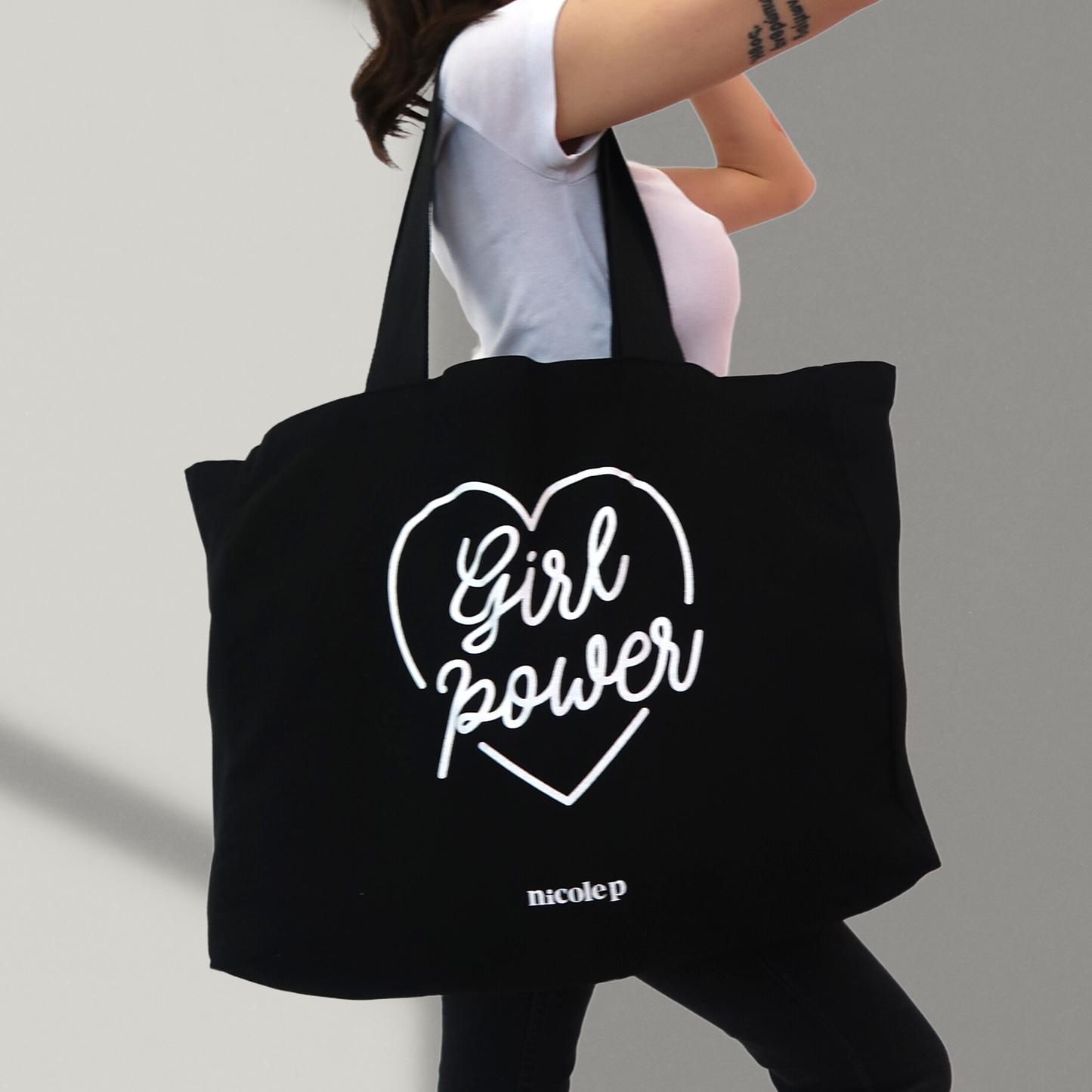 Tote Bag - Black Heart BIG