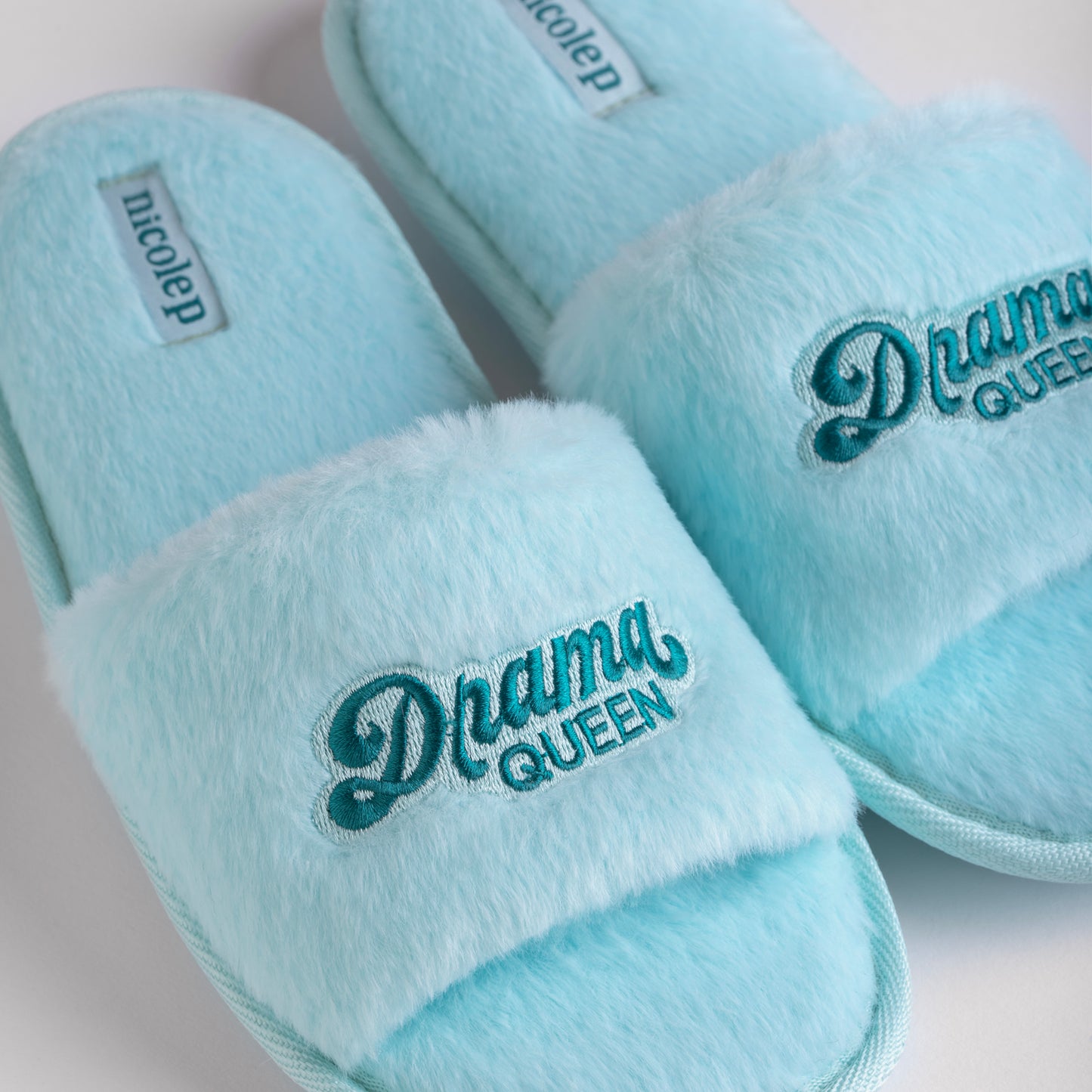 Fluffy Slippers - Turquoise