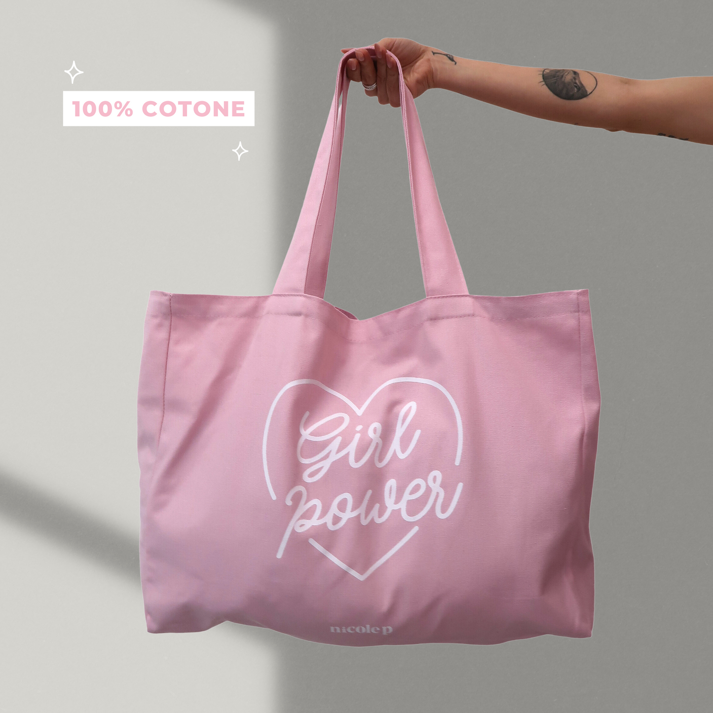 Tote Bag - Pink Heart BIG