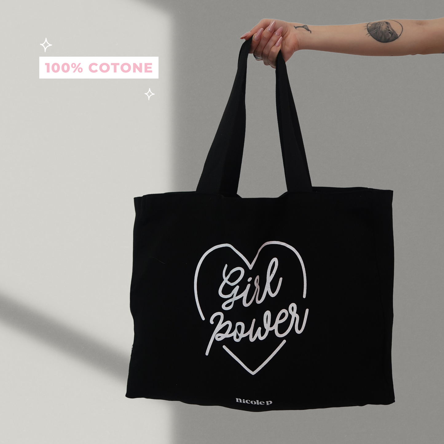 Tote Bag - Black Heart BIG