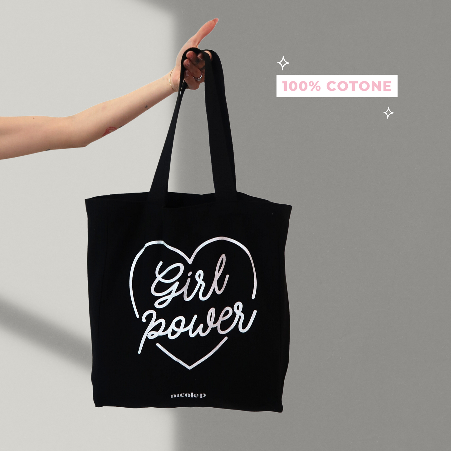 Tote Bag - Black Heart SMALL