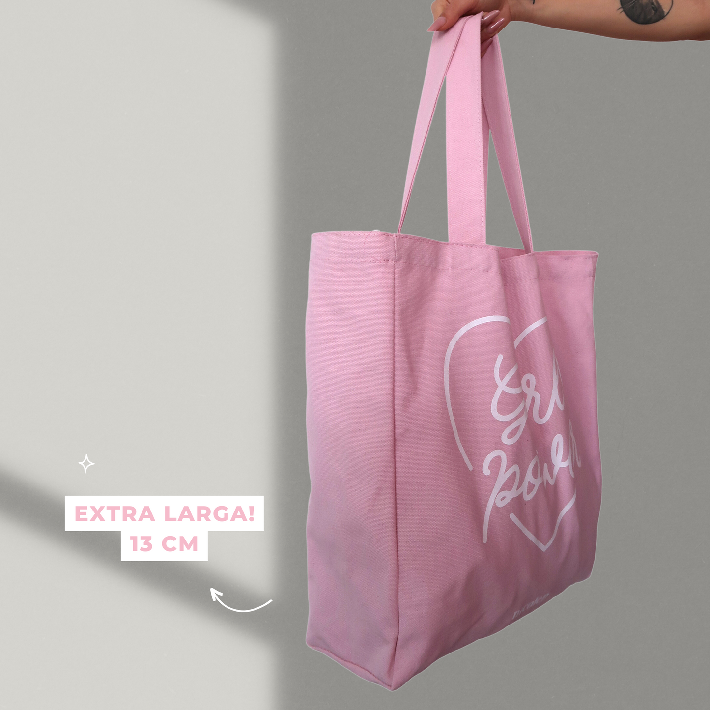 Tote Bag - Pink Heart SMALL