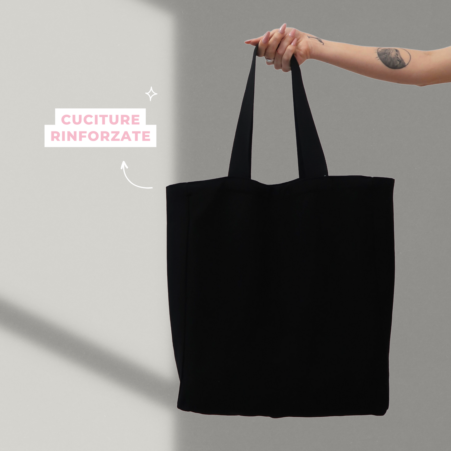 Tote Bag - Black College SMALL