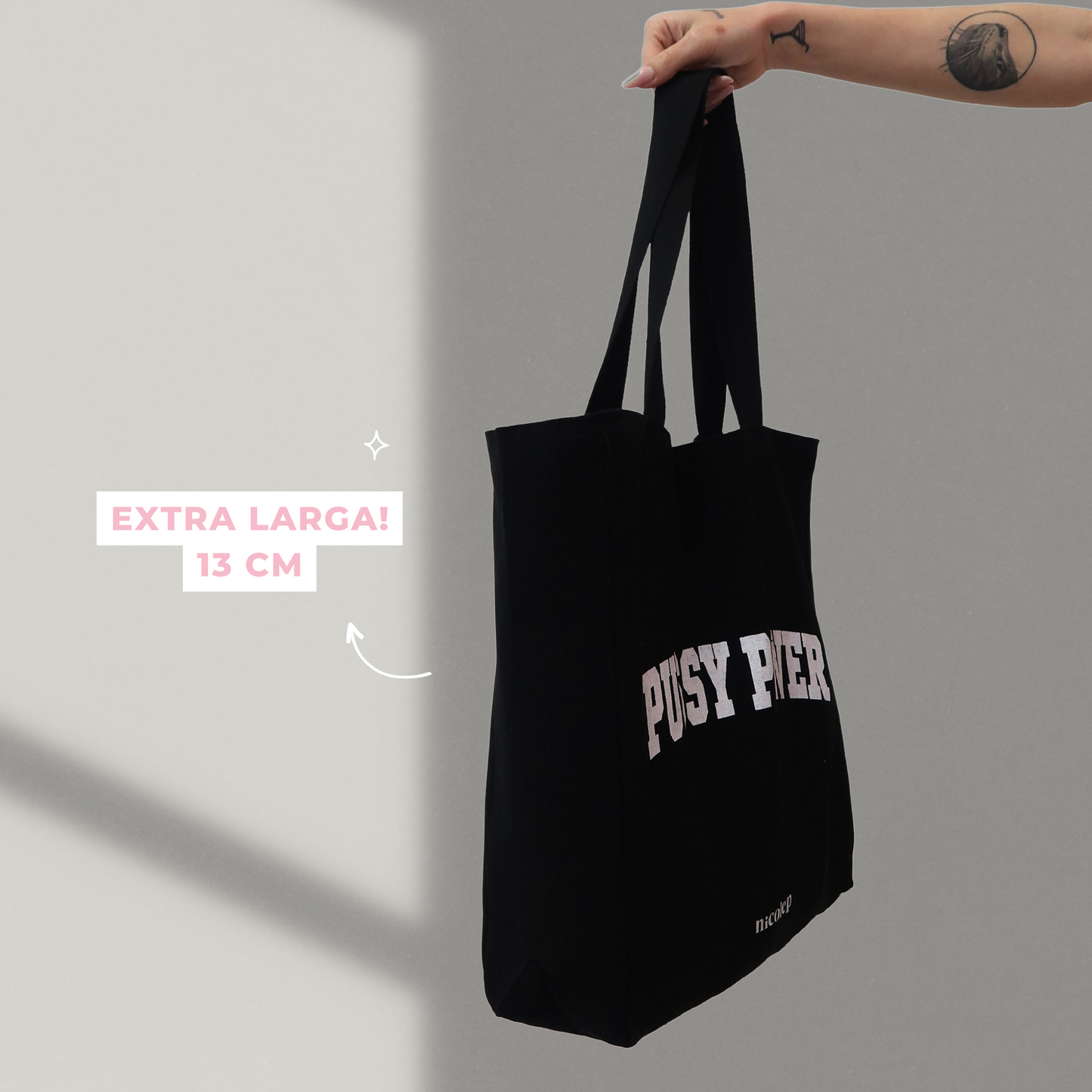 Tote Bag - Black College SMALL