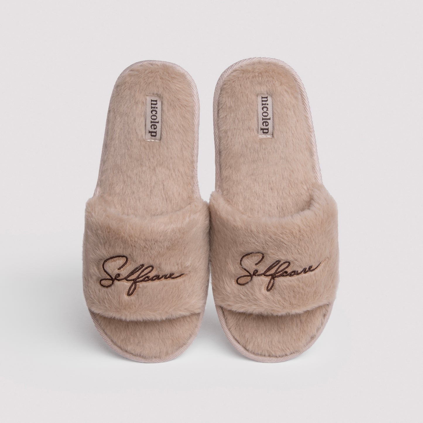 Fluffy Slippers - Beige