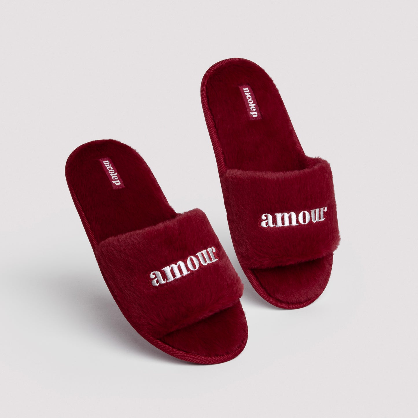 Fluffy Slippers - Bordeaux