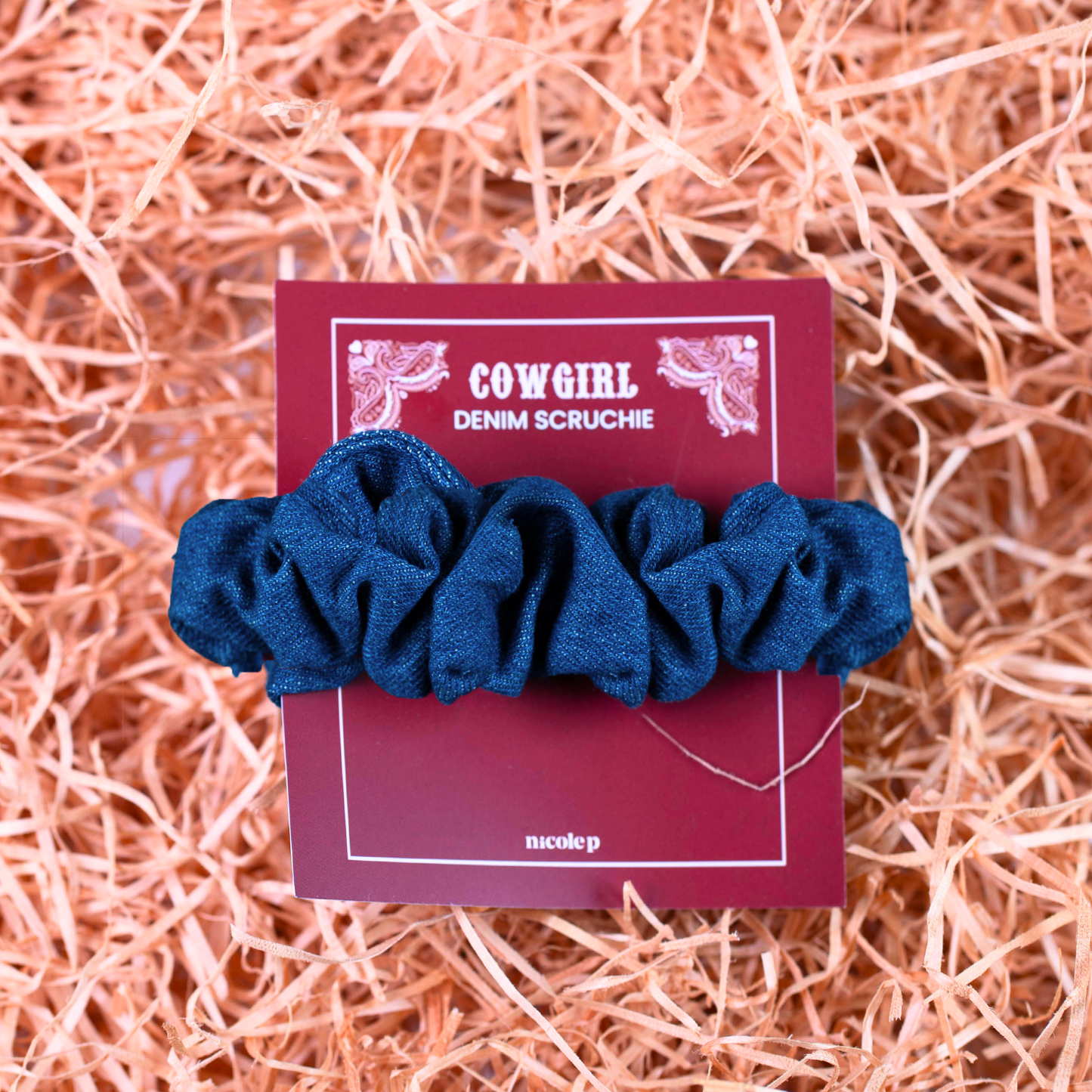 Country Scrunchie - Dark Blue