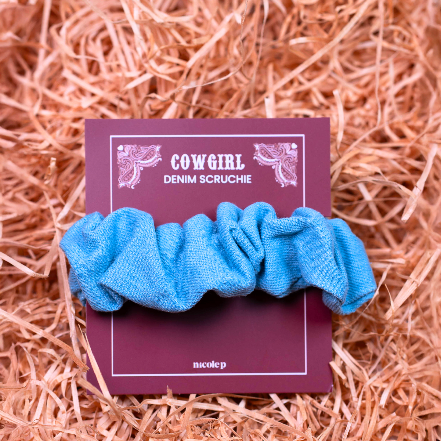 Country Scrunchie - Light Blue