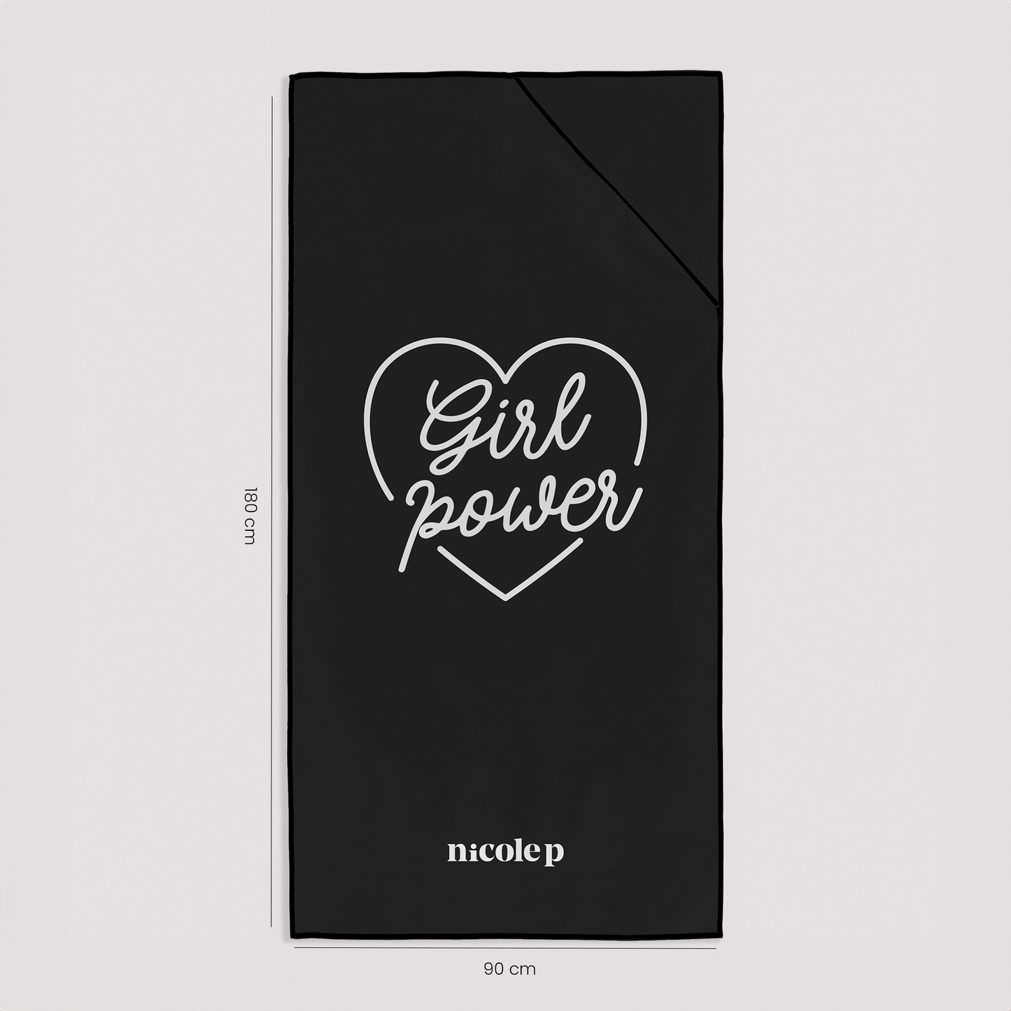 Beach Towel - Black Heart