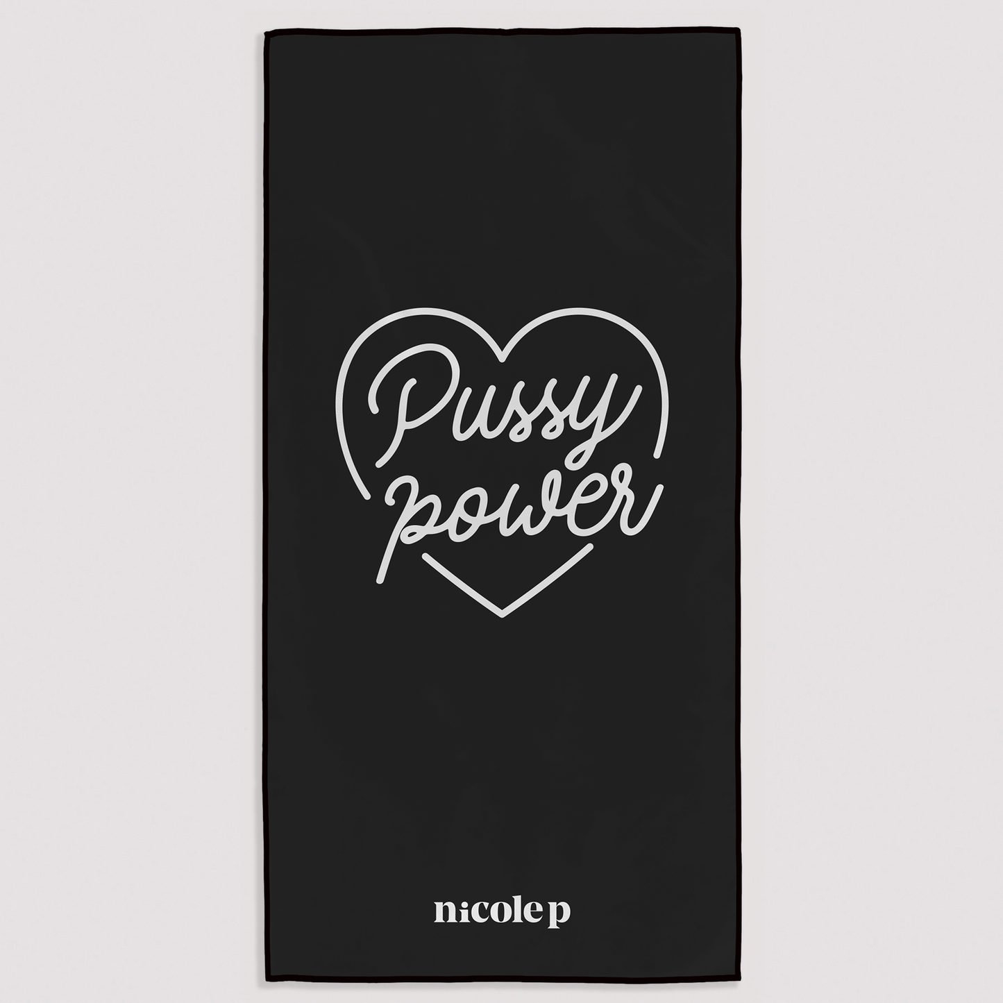 Beach Towel - Black Heart