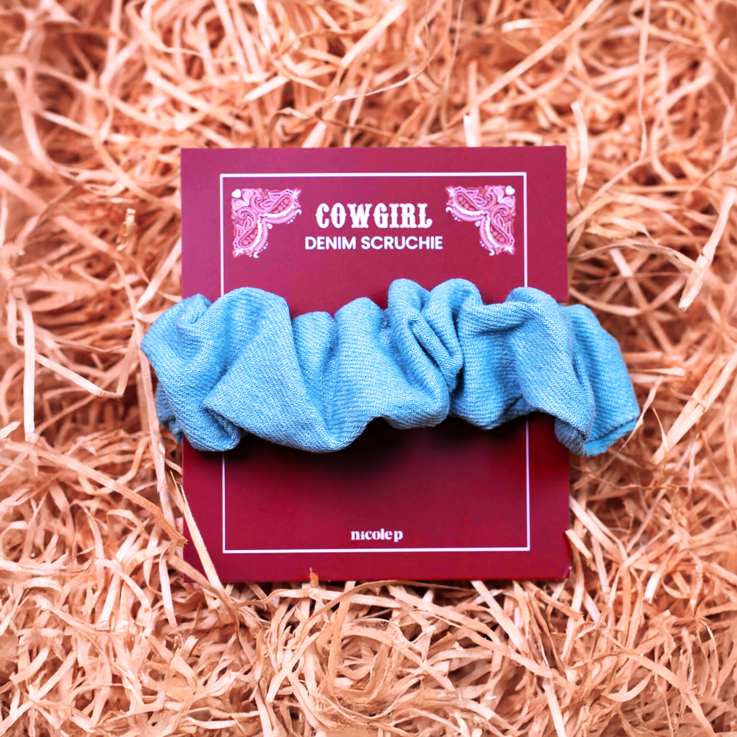 Country Scrunchie - Light Blue