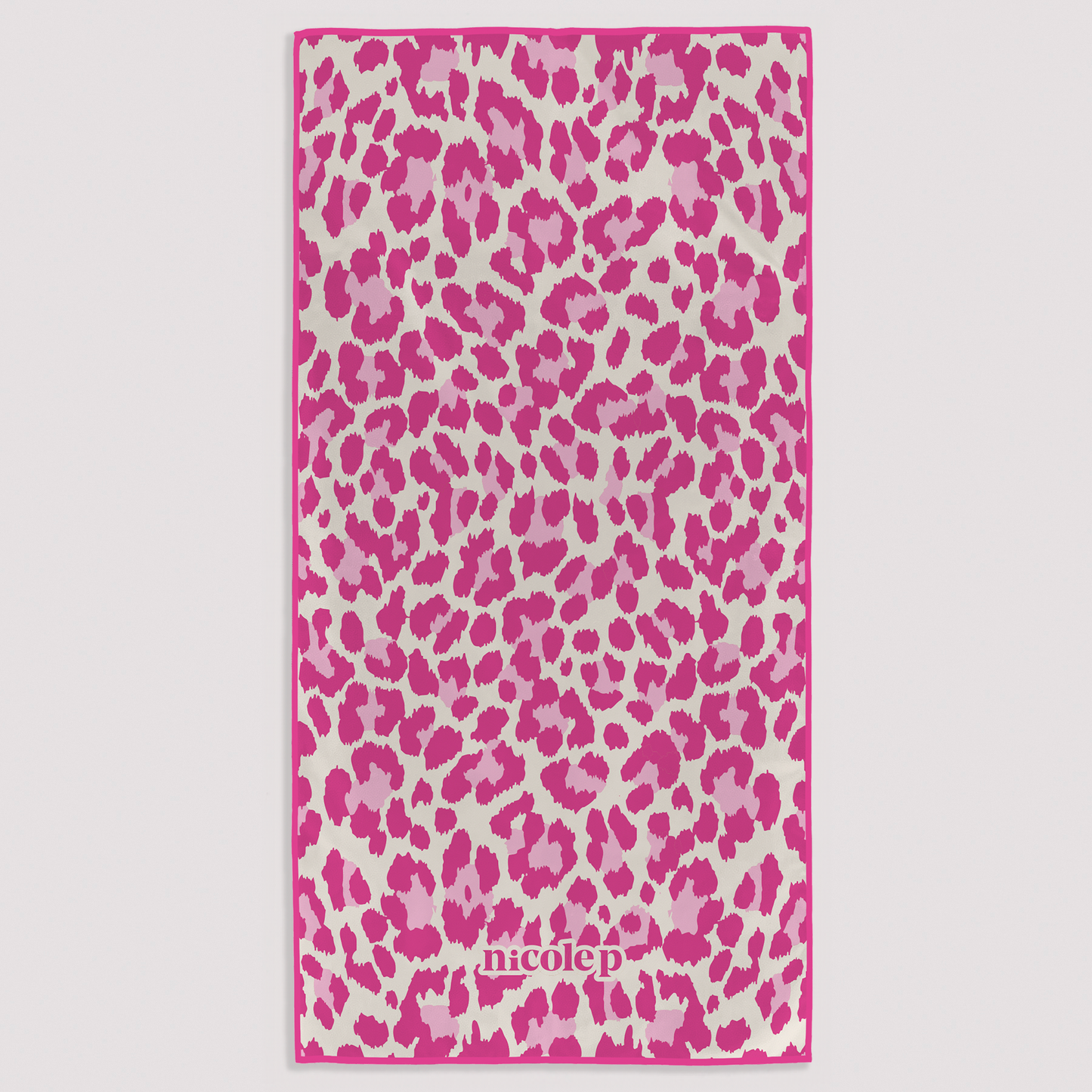 Beach Towel - Pink Leopard