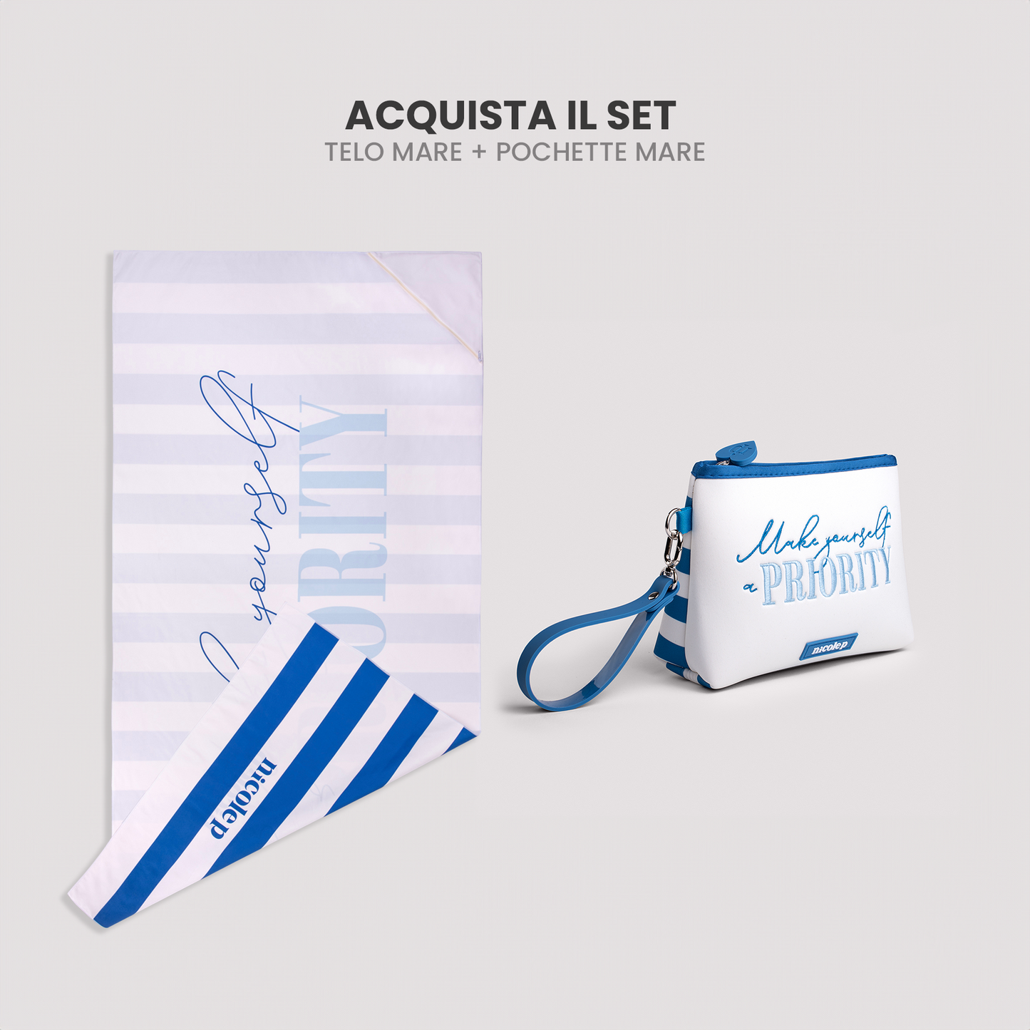 Beach Towel & Pochette Set - Santorini