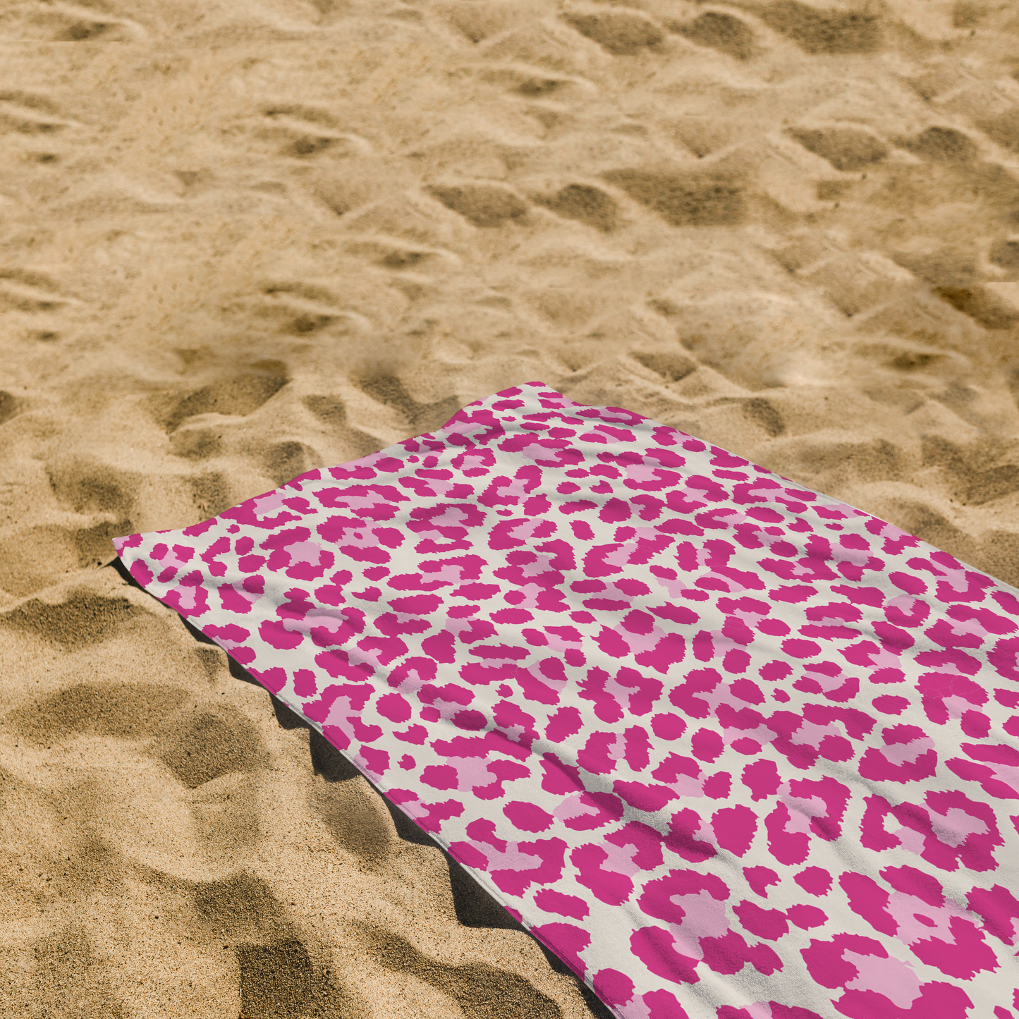 Beach Towel - Pink Leopard