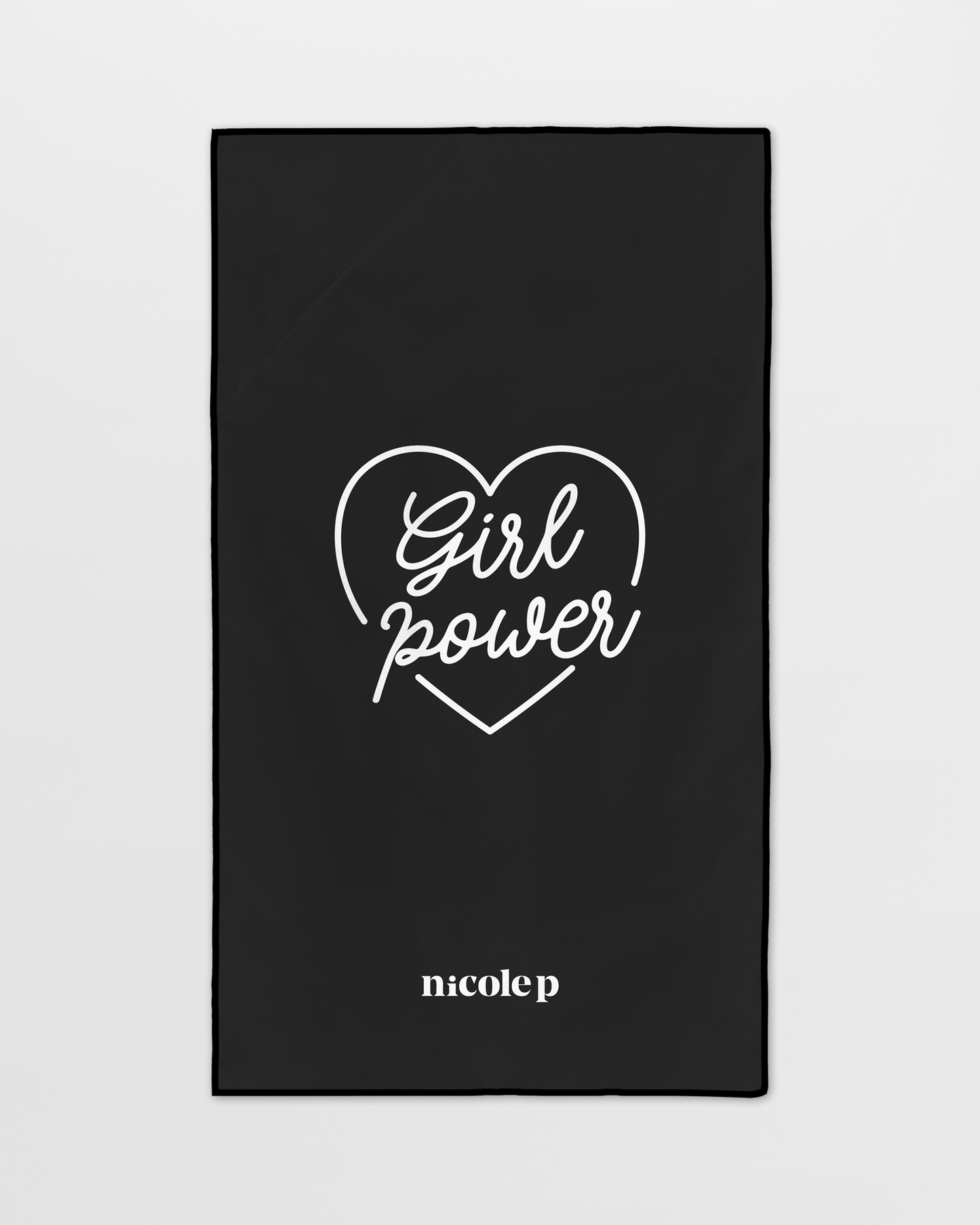 Gym Towel - Black Heart