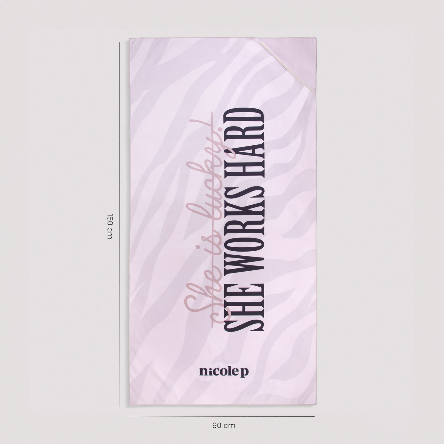 Beach Towel - Work Hard Zebra