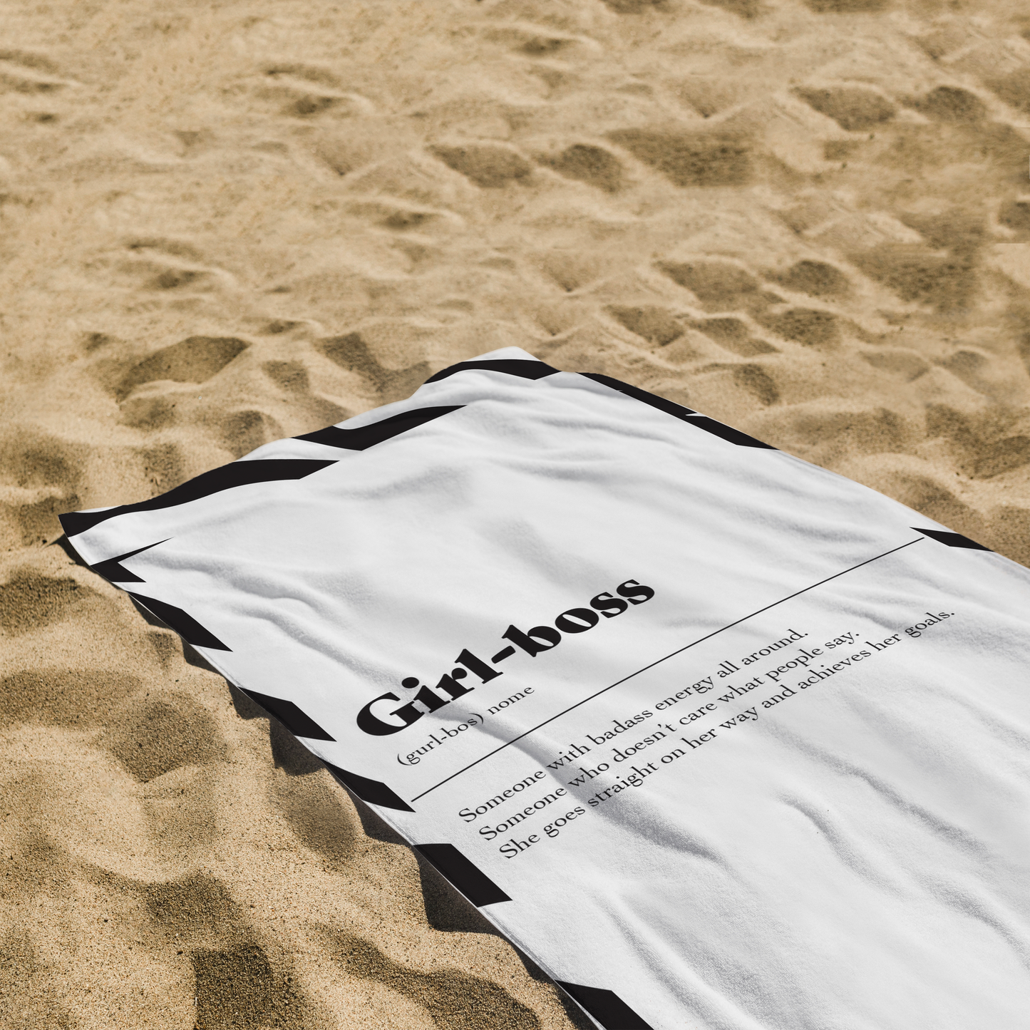 The Girl Boss Zebra towel