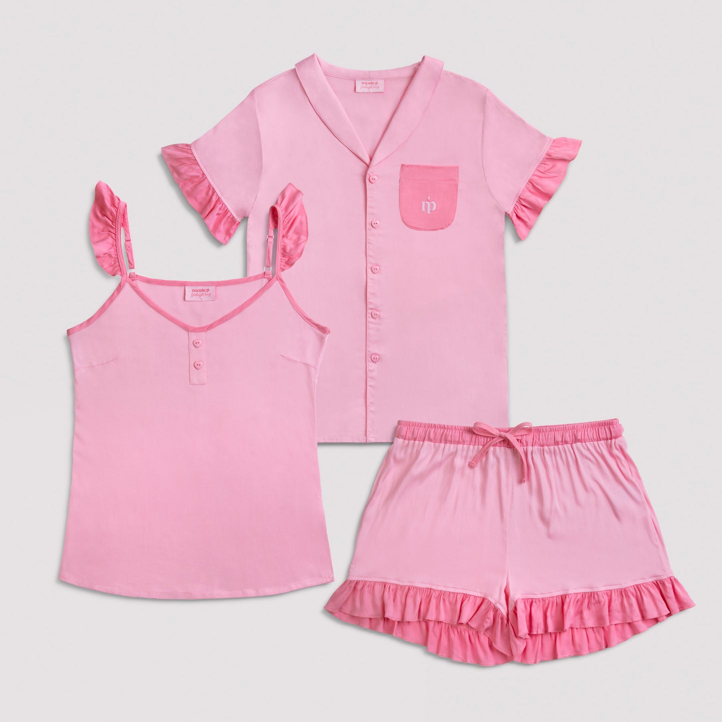 Dreamy Summer Pinky - Camicetta & Canotta + Pantaloncino Set