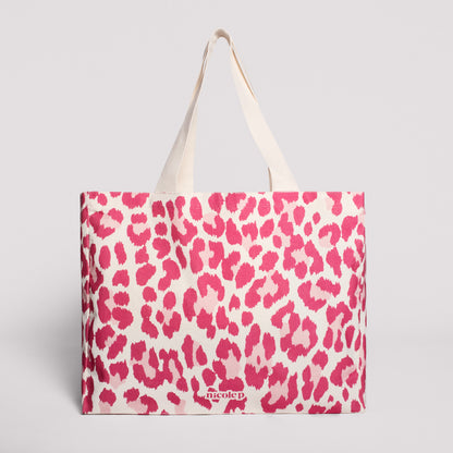 Pink Leopard - big tote bag