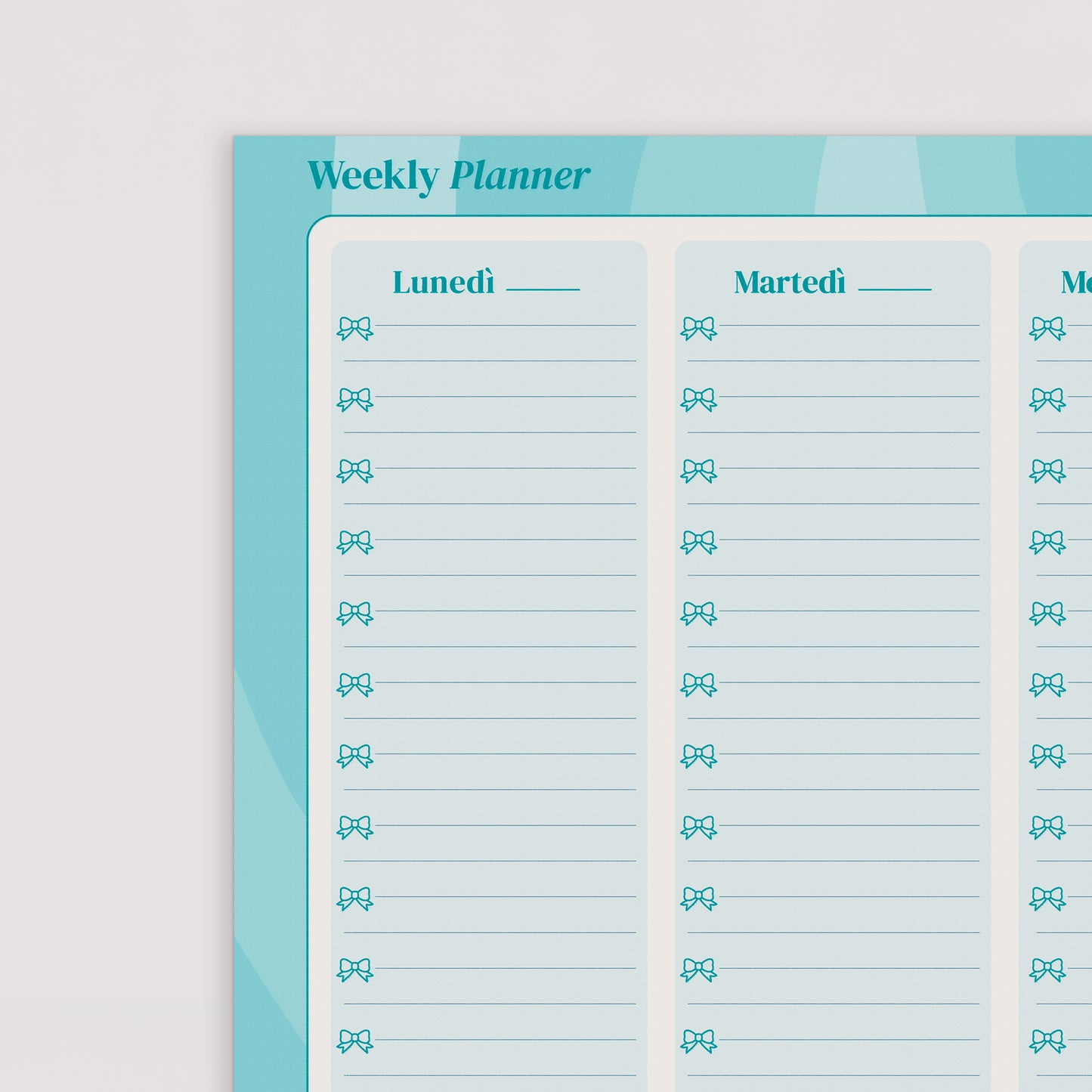 Weekly Planner - Planner perpetuo da 56 settimane