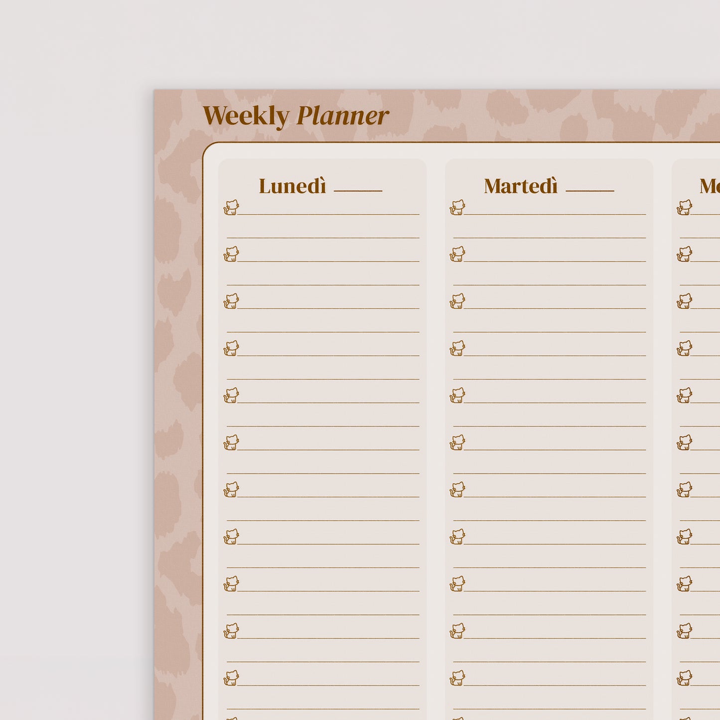 Weekly Planner - Planner perpetuo da 56 settimane