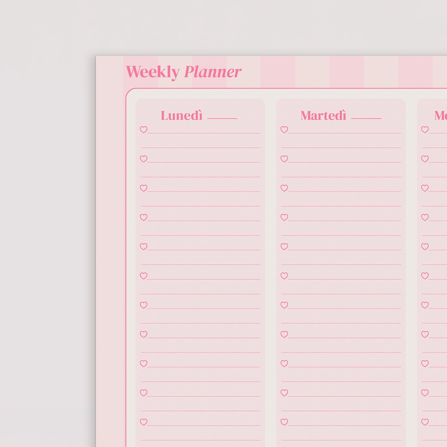 Weekly Planner - Planner perpetuo da 56 settimane