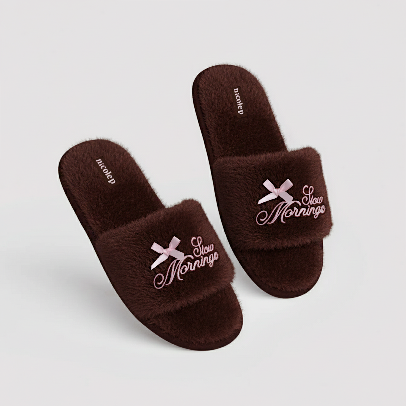 Fluffy Slippers - Chocolate