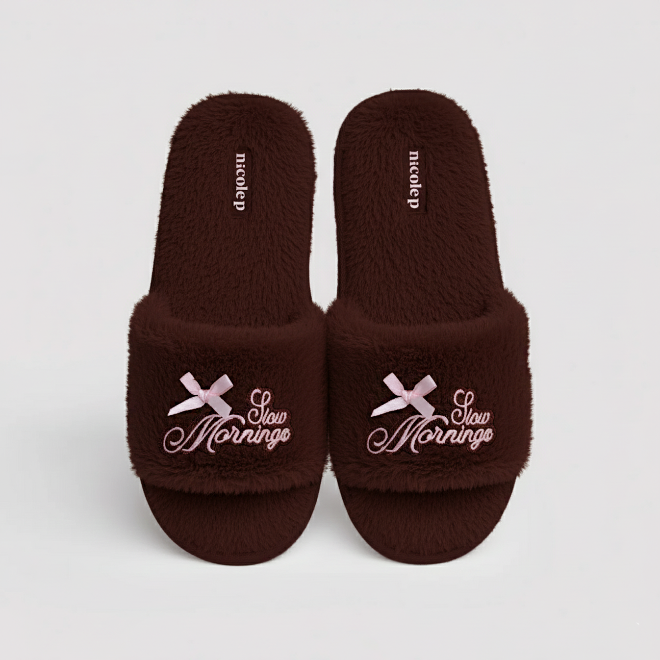 Fluffy Slippers - Chocolate