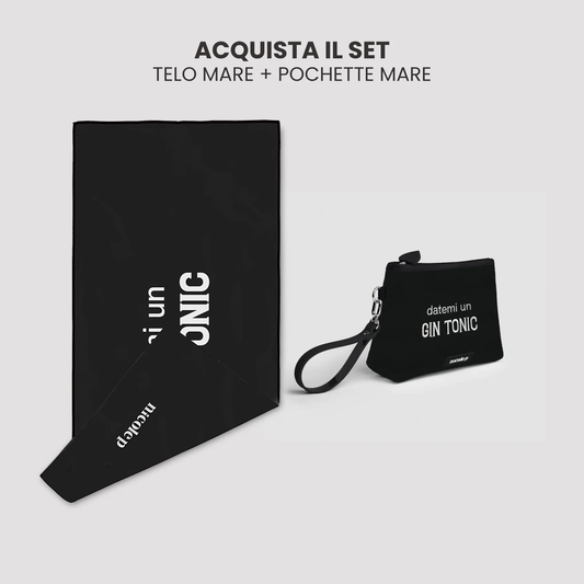 Beach Towel & Pochette Set-Gin Tonic