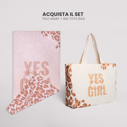 Yes Girl - beach towel & tote bag set