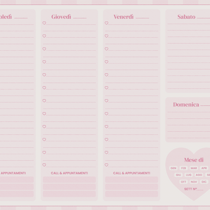 Weekly Planner - Planner perpetuo da 56 settimane